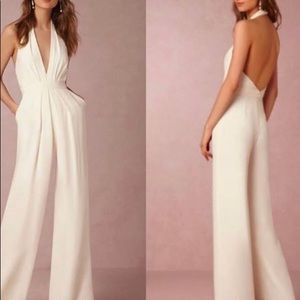 Anthropologie White Jumpsuit by Jill Stuart